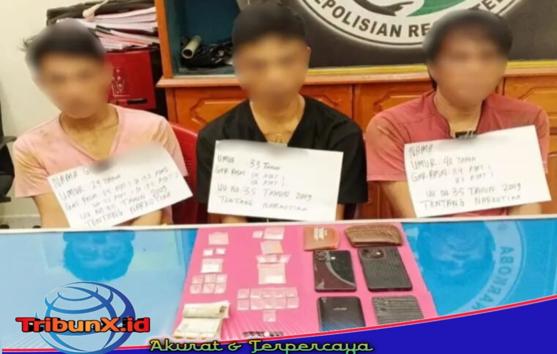 Satresnarkoba Polres Tebo Gerebek Pondok Sawit, Tiga Pelaku Ditangkap Bersama 24 Paket Sabu Siap Edar