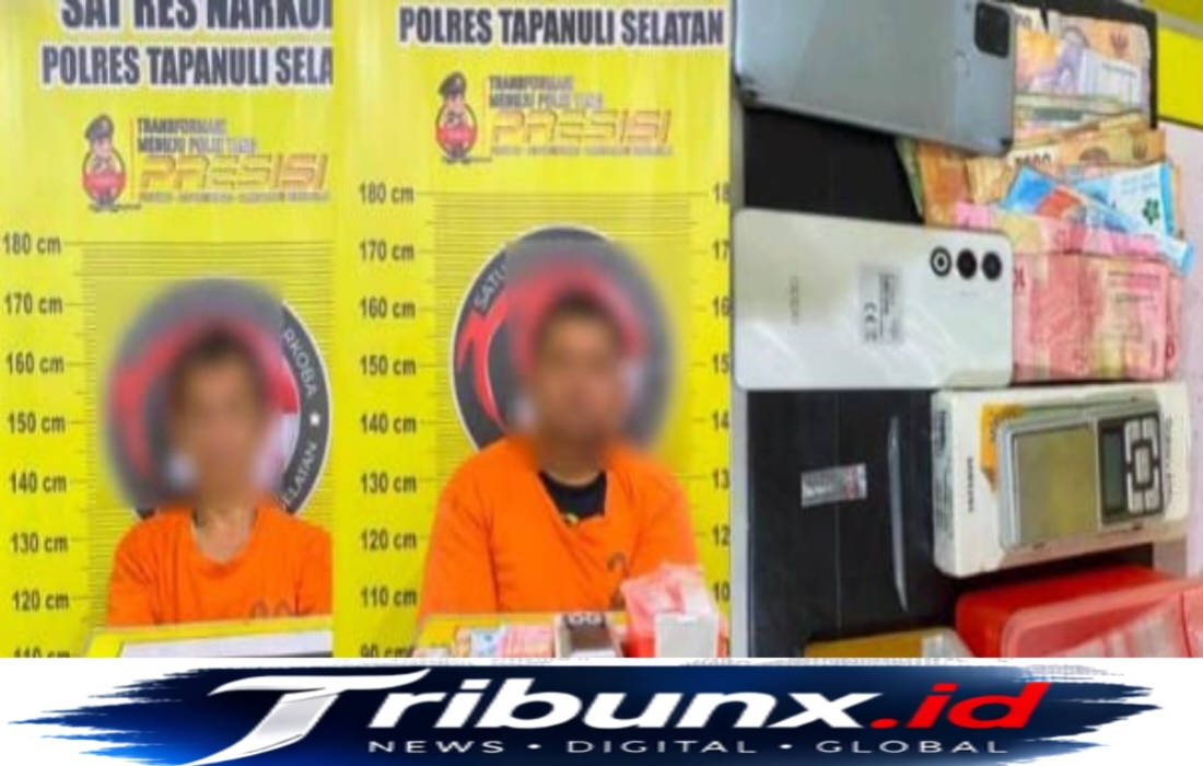 Dalam Operasi, Satresnarkoba Polres Tapsel Menangkap Dua Pria penyalahgunaan Narkotika Jenis Sabu di Paluta