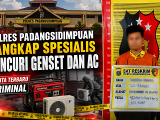 Pencuri Spesialis AC dan Genset Telah Diamankan Tim Unit II Satreskrim Polres Padangsidimpuan