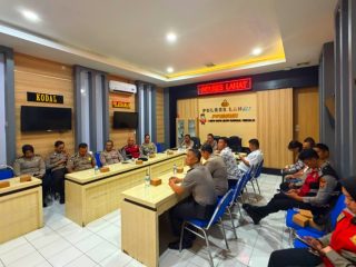 Kapolres Lahat Ikuti Latpra Ops Sikat Musi I Polda Sumsel Melalui Zoom