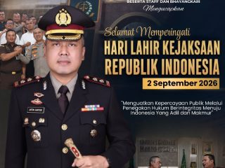 Kapolres Tapsel Mengucapkan Selamat Memperingati Hari Lahir Kejaksaan