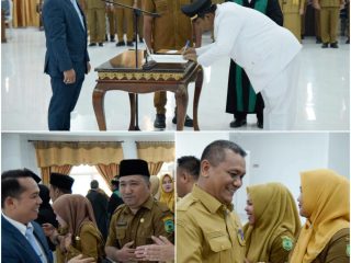 Bupati Palas Resmi Melantik 50 Pejabat Administrator, Pejabat Pengawas dan Pejabat Fungsional Lingkungan Pemkab Padang Lawas
