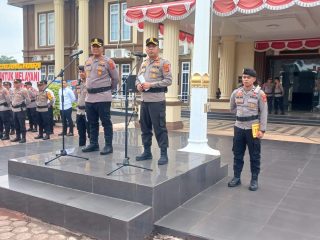 Polri Lakukan Mutasi, Polres Batang Hari Sambut Kapolres Baru AKBP Doni Aryanto