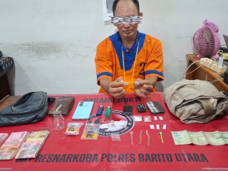 Polres Barito Utara Ungkap Peredaran Sabu7,33 Gram di Kapal Penyeberangan Sungai Barito