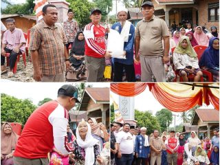 Bupati Palas Silaturahmi Dengan Warga Desa Panarian Tinjau Pembangunan Jalan Lintas Barsel-Ulu Sosa