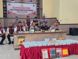 Polres Langsa Ungkap 46,6 Kg Sabu Jaringan Malaysia, Nilainya Capai Rp13,2 Miliar