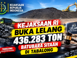 Batubara Sitaan Kasus PT AKT Dilelang, Nilai Limit Capai Rp178,87 Milyar