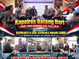 Soliditas TNI-Polri di Jambi, Tiga Kapolres Beri Kejutan HUT TNI ke-81 di Kodim 0415/Jambi